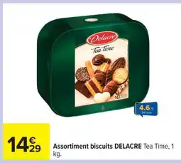 Carrefour Assortiment biscuits DELACRE Tea Time, 1 kg offre