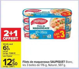Carrefour Filets de maquereaux SAUPIQUET Blanc offre
