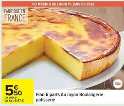 Carrefour Flan 6 parts offre