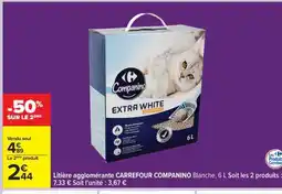Carrefour Litière agglomérante CARREFOUR COMPANINO offre