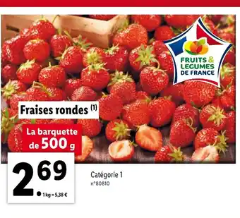 Lidl Fraises rondes offre