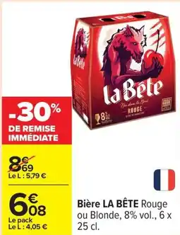 Carrefour Bière la bête offre