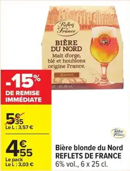 Carrefour Bière blonde du nord reflets de france offre