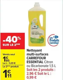 Carrefour Nettoyant multi surfaces carrefour essential offre
