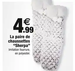 Bazarland La paire de chaussettes sherpa offre