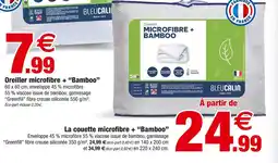Bazarland Bleu câlin la couette microfibre + bamboo offre