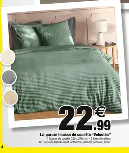Bazarland La parure housse de couette veloutéa offre
