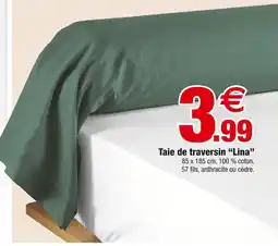 Bazarland Taie de traversin “lina” offre