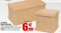 Bazarland Le coffre pliant effet jute offre