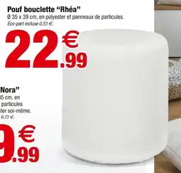 Bazarland Pouf bouclette rhéa offre