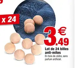 Bazarland Lot de 24 billes anti-mites offre