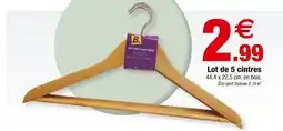 Bazarland B. lot de 5 cintres offre