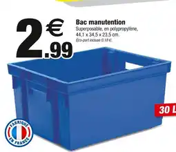 Bazarland Bac manutention offre