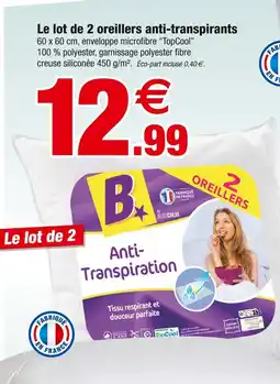 Bazarland Bleucalin oreillers anti-transpirants offre