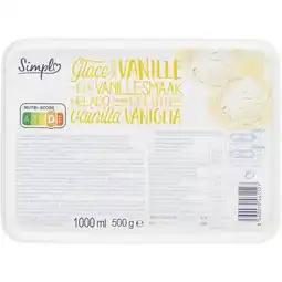 Carrefour Simpl glace saveur vanille offre