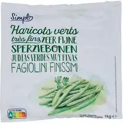 Carrefour Simpl haricots verts très fins surgelés offre