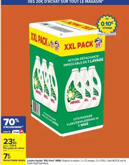 Carrefour Ariel - lessive liquide sexi pack original offre