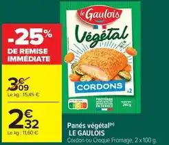 Carrefour Drive Le gaulois - panés végétal offre