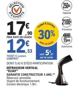 E.Leclerc E.leclerc - défroisseur vertical offre