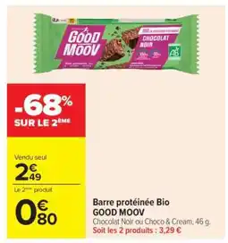 Carrefour Barre protéinée Bio GOOD MOOV offre