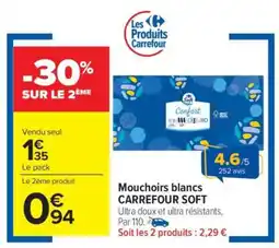Carrefour Market Mouchoirs blancs CARREFOUR SOFT offre