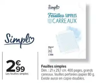 Feuilles simples