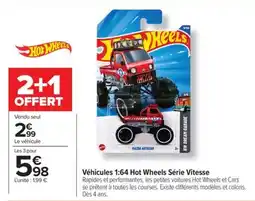 Carrefour Véhicules 1:64 hot wheels série vitesse offre