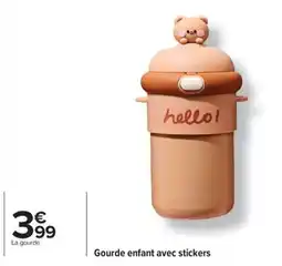 Carrefour Gourde enfant avec stickers offre