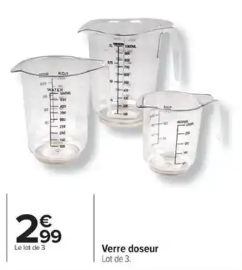 Verre doseur