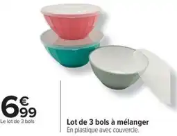 Carrefour Lot de 3 bols à mélanger offre