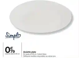 Carrefour Assiette plate offre