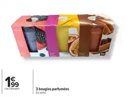 Carrefour 3 bougies parfumées offre
