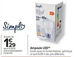 Carrefour Ampoule led offre