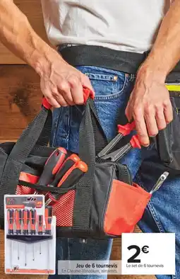 Carrefour Jeu de 6 tournevis offre