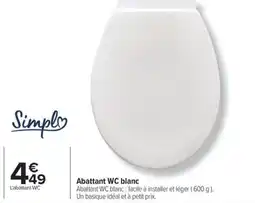Carrefour Abattant wc blanc offre