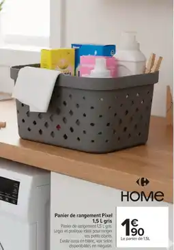 Carrefour Panier de rangement pixel offre