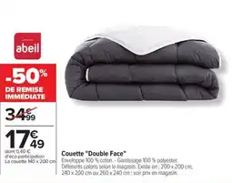 Carrefour Couette Double Face offre
