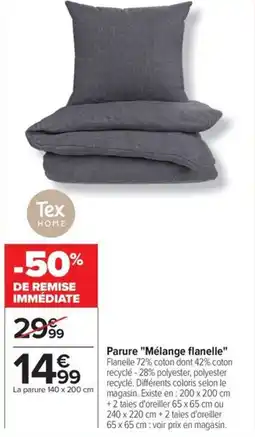 Carrefour Parure Mélange flanelle offre