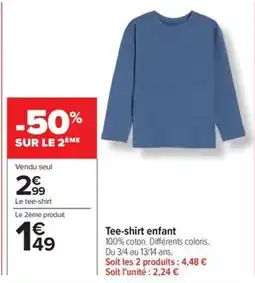 Carrefour Tee-shirt enfant offre