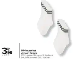 Carrefour Mi-chaussettes de sport homme offre