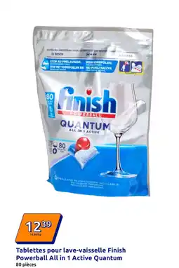Action Tablettes pour lave-vaisselle finish powerball all in 1 active quantum offre