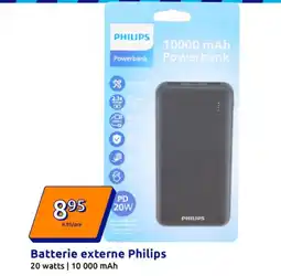 Action Batterie externe philips offre