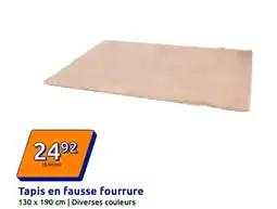 Action Tapis en fausse fourrure offre