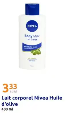 Action Lait corporel nivea huile d'olive offre