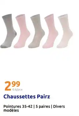 Action Chaussettes pairz offre