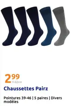 Action Pointures 39-46,5 paires, Divers modèles offre