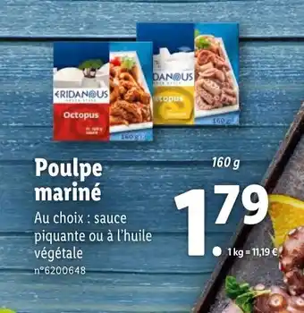 Lidl Poulpe mariné offre
