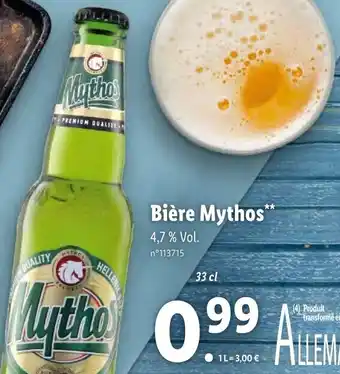 Lidl Bière mythos offre