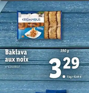 Lidl Baklava aux noix offre