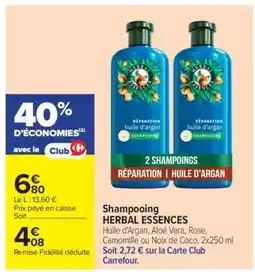 Carrefour SHAMPOOING 'HERBAL ESSENCES' offre